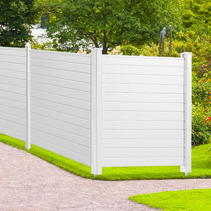 12227-4 - 50" White PVC Privacy Screen for Air Con & Trash Hiding