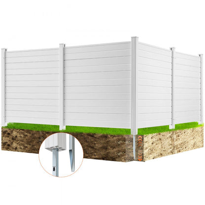 12227-4 - 50" White PVC Privacy Screen for Air Con & Trash Hiding