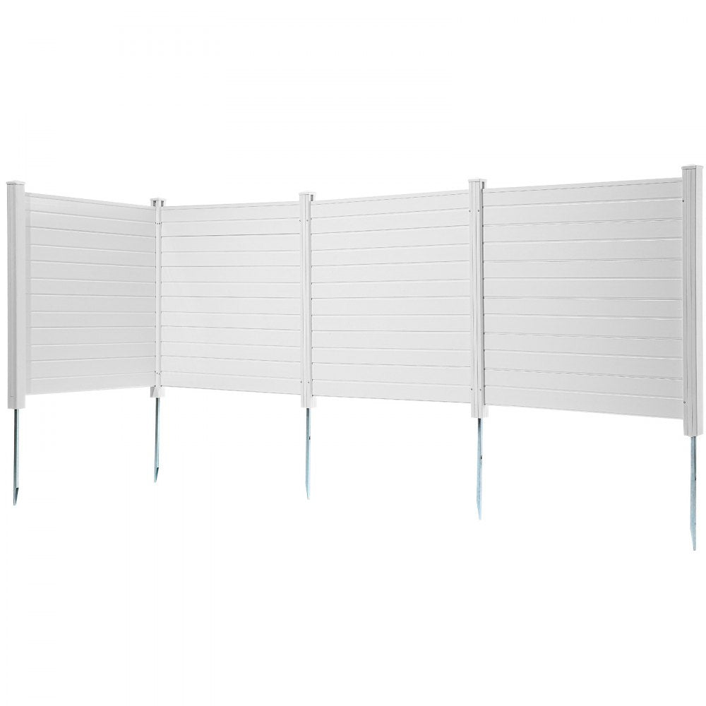 12227-4 - 50" White PVC Privacy Screen for Air Con & Trash Hiding
