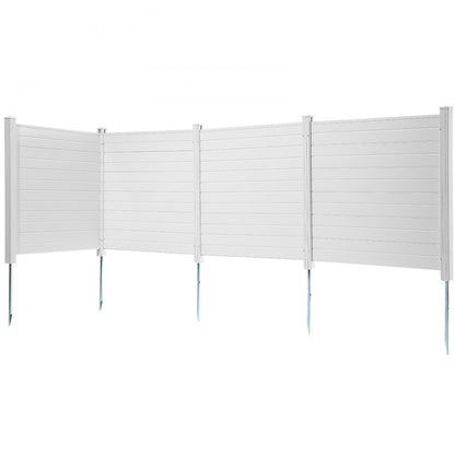12227-4 - 50" White PVC Privacy Screen for Air Con & Trash Hiding