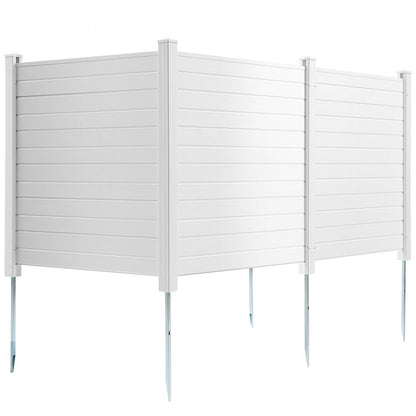 12227-4 - 50" White PVC Privacy Screen for Air Con & Trash Hiding
