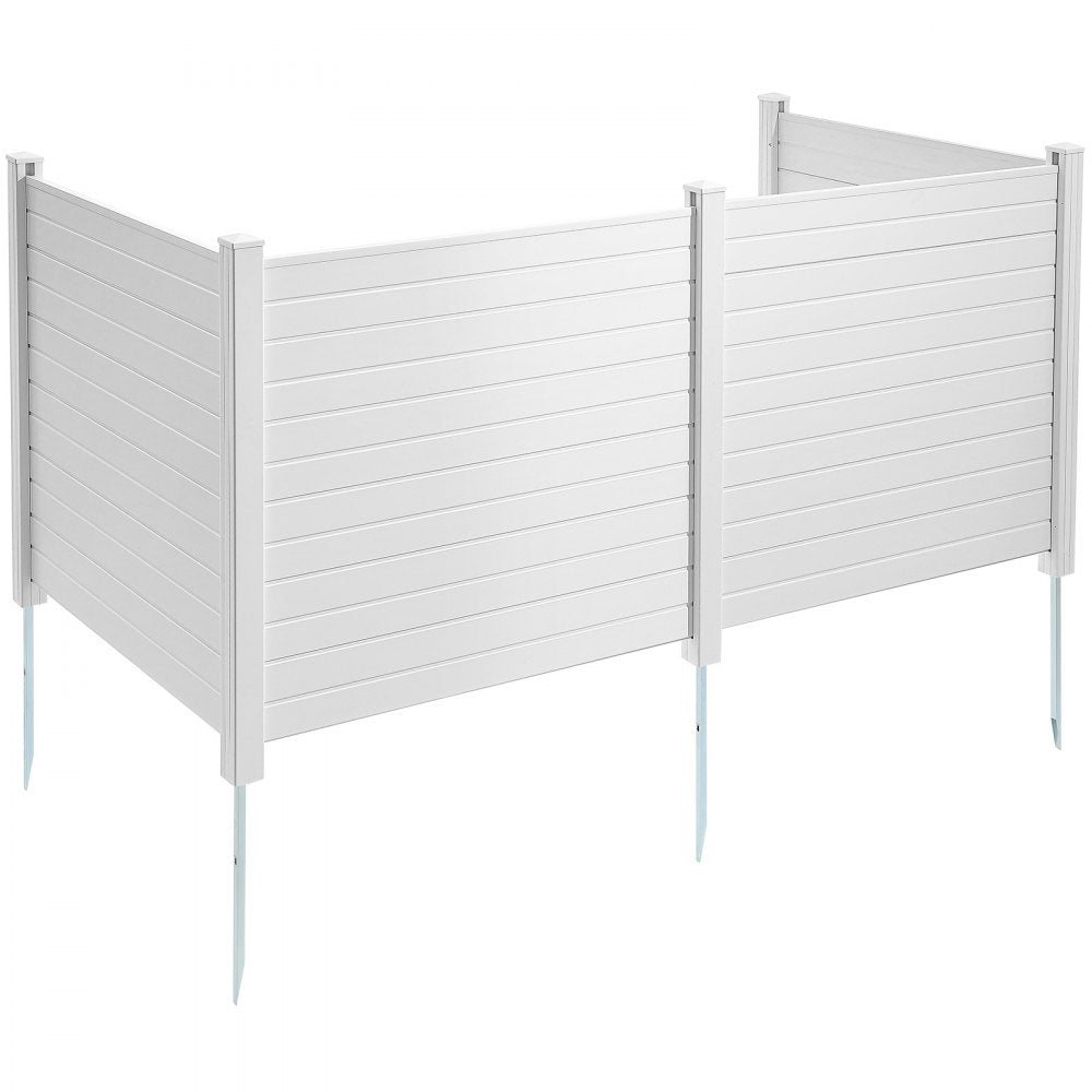 12227-4 - 50" White PVC Privacy Screen for Air Con & Trash Hiding
