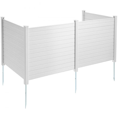 12227-4 - 50" White PVC Privacy Screen for Air Con & Trash Hiding
