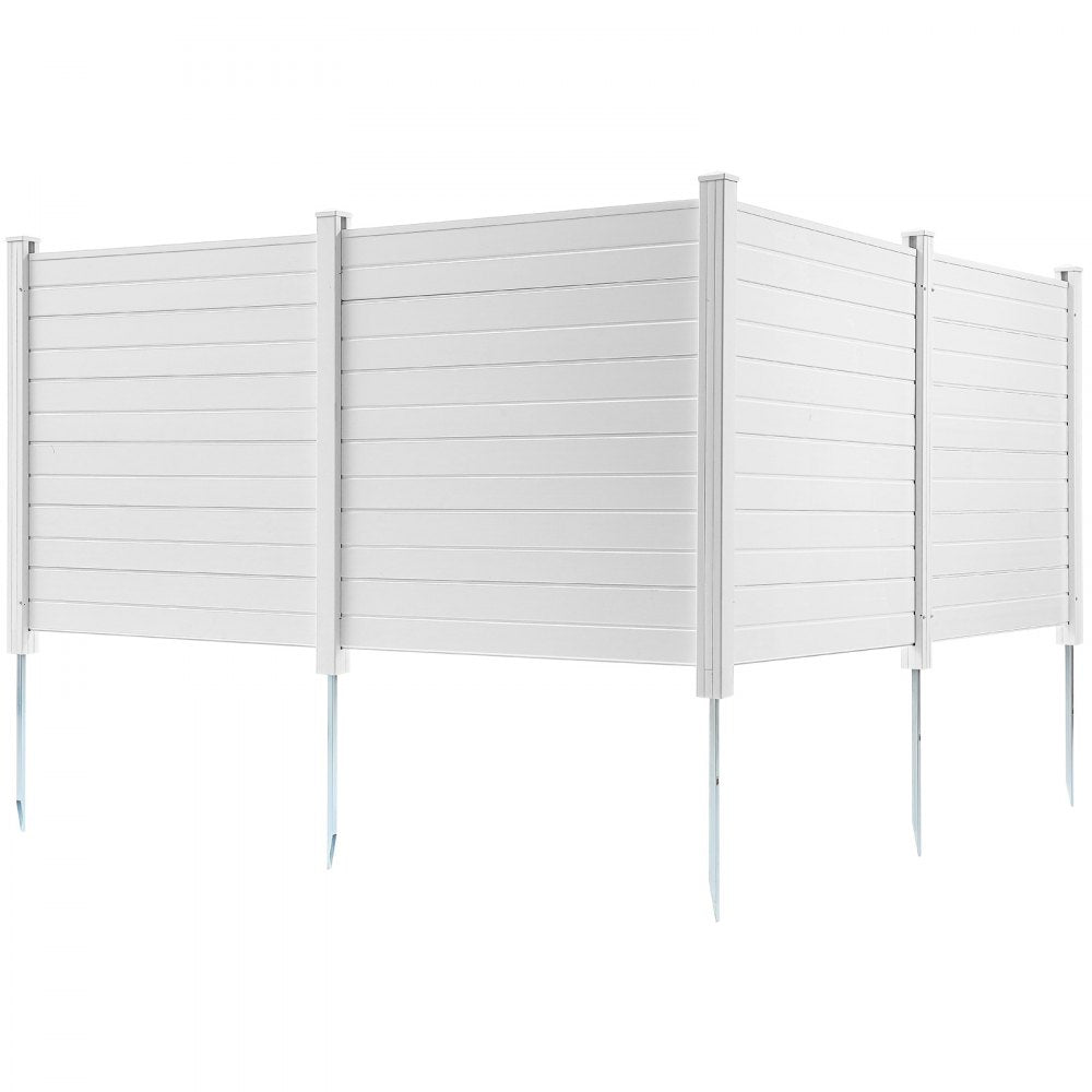 12227-4 - 50" White PVC Privacy Screen for Air Con & Trash Hiding