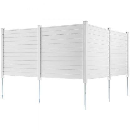 12227-4 - 50" White PVC Privacy Screen for Air Con & Trash Hiding