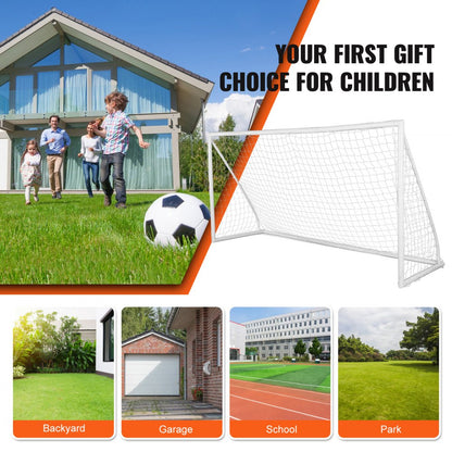 JH-101 - 12x6 ft Durable PE Portable Soccer Goal with Quick Setup