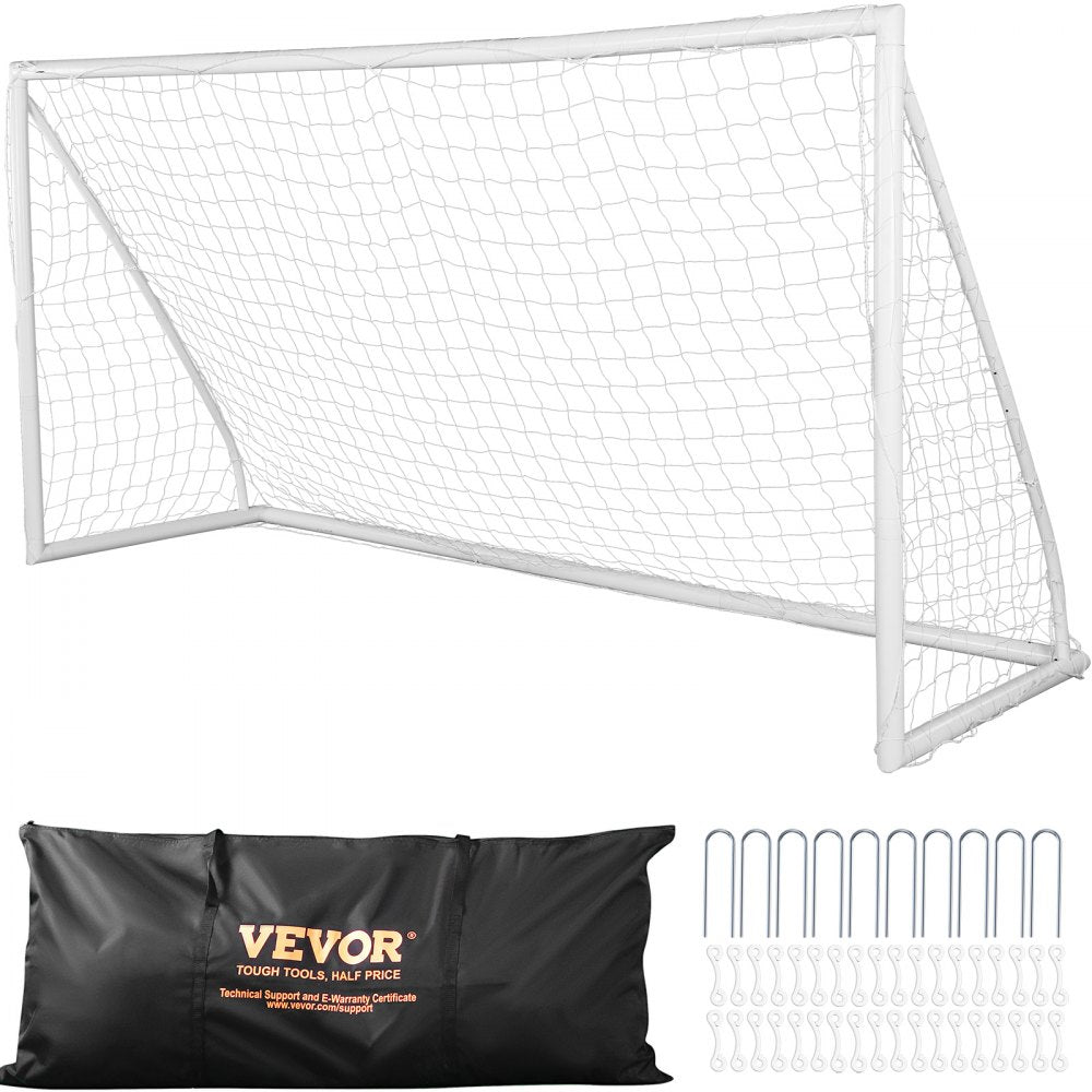 JH-101 - 12x6 ft Durable PE Portable Soccer Goal with Quick Setup