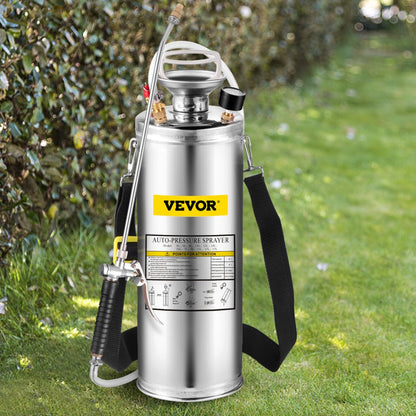 010957041489 - 3-Gallon Stainless Steel Hand-Pumped Sprayer for Indoor/Outdoor Use
