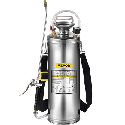 010957041489 - 3-Gallon Stainless Steel Hand-Pumped Sprayer for Indoor/Outdoor Use