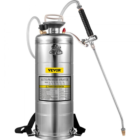010841245190 - 3.5-Gallon Durable Stainless Steel Hand Pump Sprayer