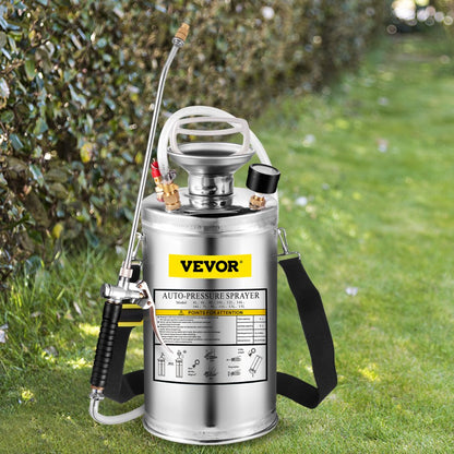 010699118223 - 1.5-Gallon Stainless Steel Hand-Pumped Sprayer for Versatile Use