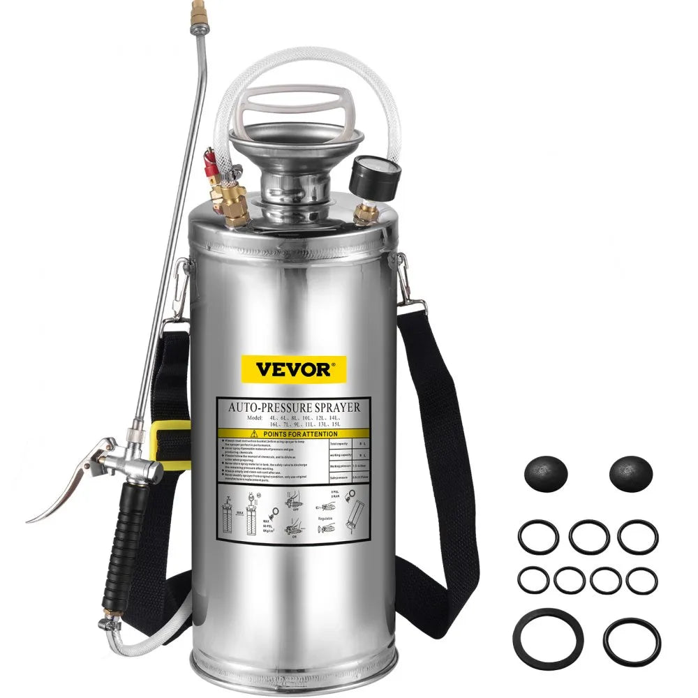 010301092575 - SKYSHALO 2-Gal Stainless Steel Sprayer with Adjustable Nozzle
