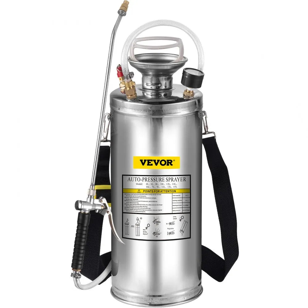 010301092575 - SKYSHALO 2-Gal Stainless Steel Sprayer with Adjustable Nozzle