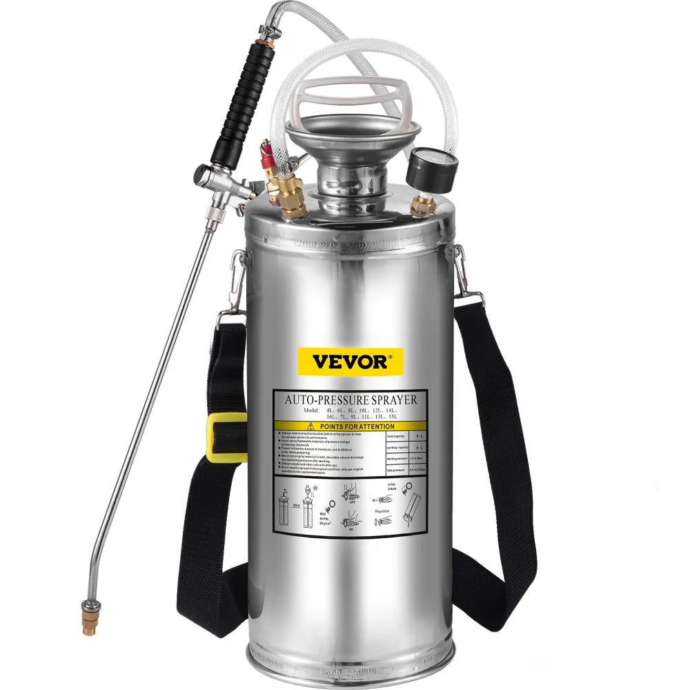 010301092575 - SKYSHALO 2-Gal Stainless Steel Sprayer with Adjustable Nozzle