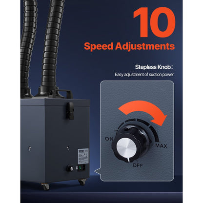 DX2000 - 275W Solder Fume Extractor with Dual Hoses & Filtration