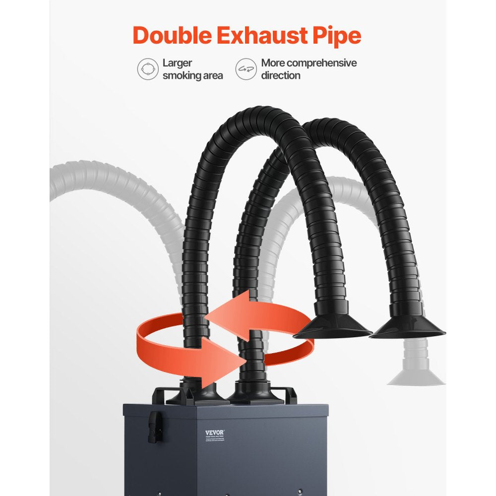 DX2000 - 275W Solder Fume Extractor with Dual Hoses & Filtration
