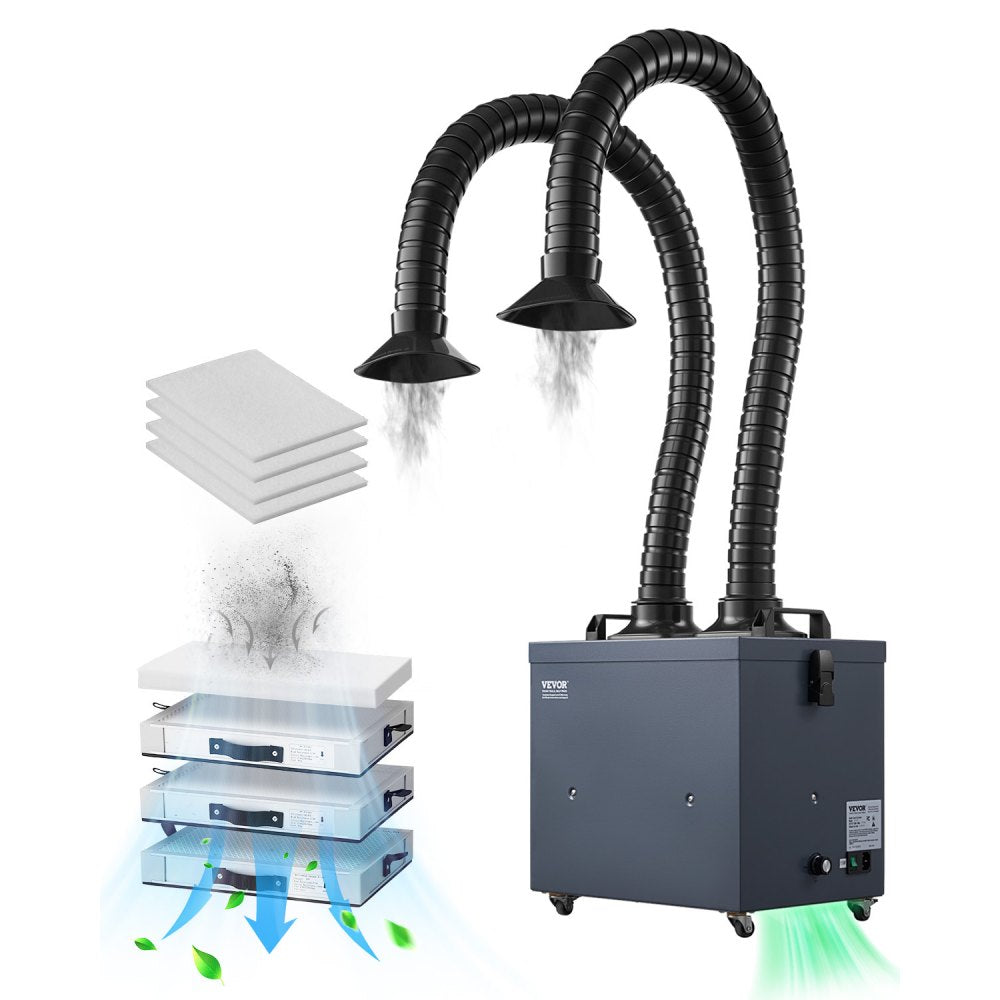 DX2000 - 275W Solder Fume Extractor with Dual Hoses & Filtration