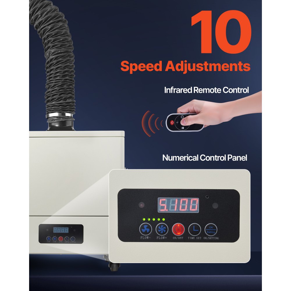 DX2000II - 280W Solder Fume Extractor with 459m³/h Airflow