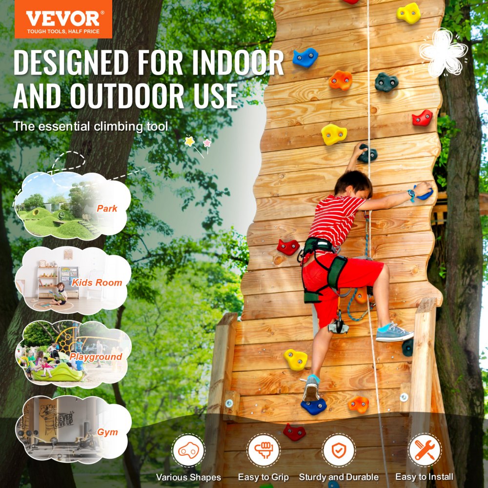 PYTZ-4 - Vibrant Weather-Resistant Rock Climbing Holds for Kids