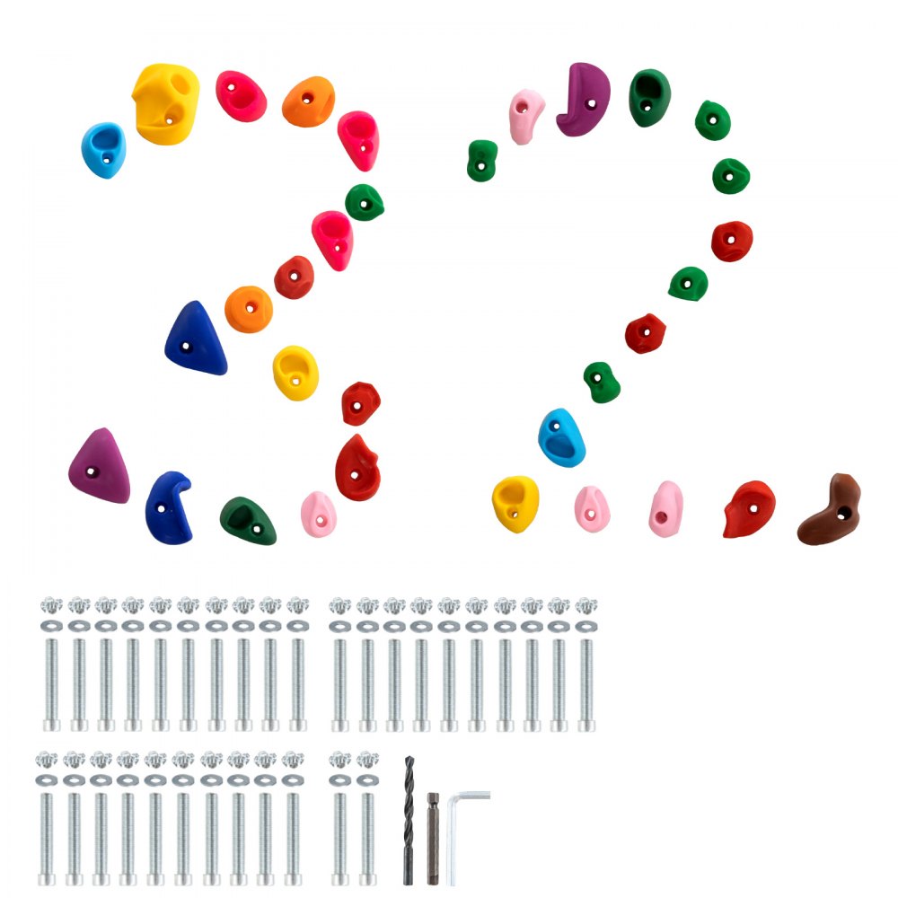 PYTZ-6 - Durable 32-Piece VEVOR Climbing Holds for Kids, Indoor/Outdoor Fun