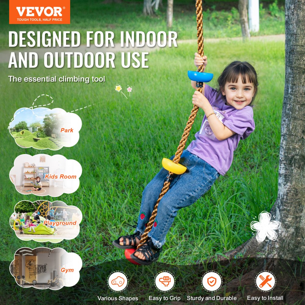 PYTZ-7 - Durable Rock Climbing Holds for Kids' Indoor/Outdoor Fun