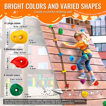 PYTZ-7 - Durable Rock Climbing Holds for Kids' Indoor/Outdoor Fun