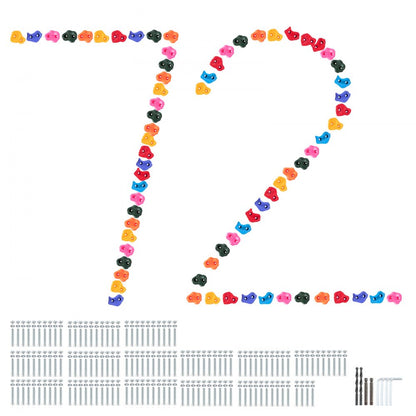 PYTZ-8 - Durable Rock Climbing Holds for Kids, Easy Installation, Bright Colors