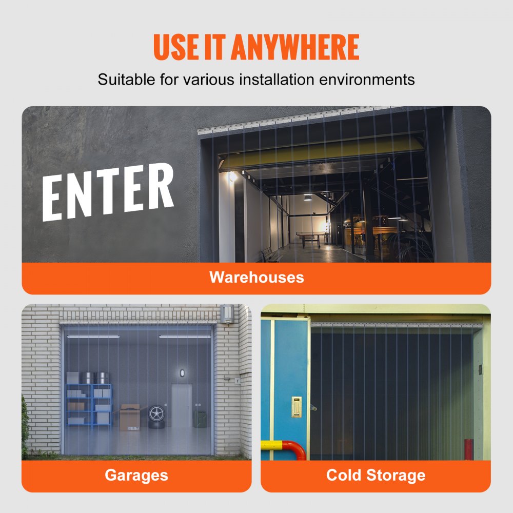 GGV0 - Durable PVC Strip Curtain for Easy Installation & Climate Control