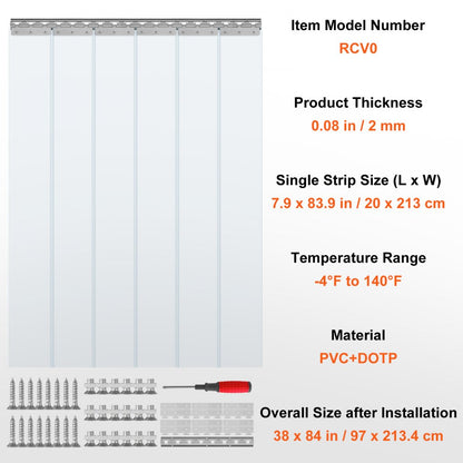 RCV0 - High-Quality PVC Strip Curtain for Temperature Control & Visibility
