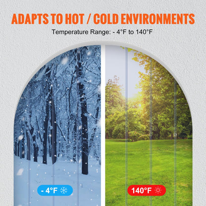 F0V0 - Durable PVC Strip Curtain for Freezers and Warehouses (Quick Install)