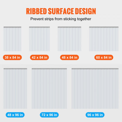 F0V0 - Durable PVC Strip Curtain for Freezers and Warehouses (Quick Install)