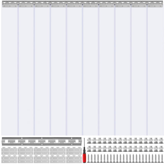0PV0 - 84" x 60" PVC Strip Curtain for Temperature Control