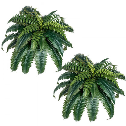 XH-G01 - Lush Artificial Boston Fern, 35 Branches, No Upkeep Needed