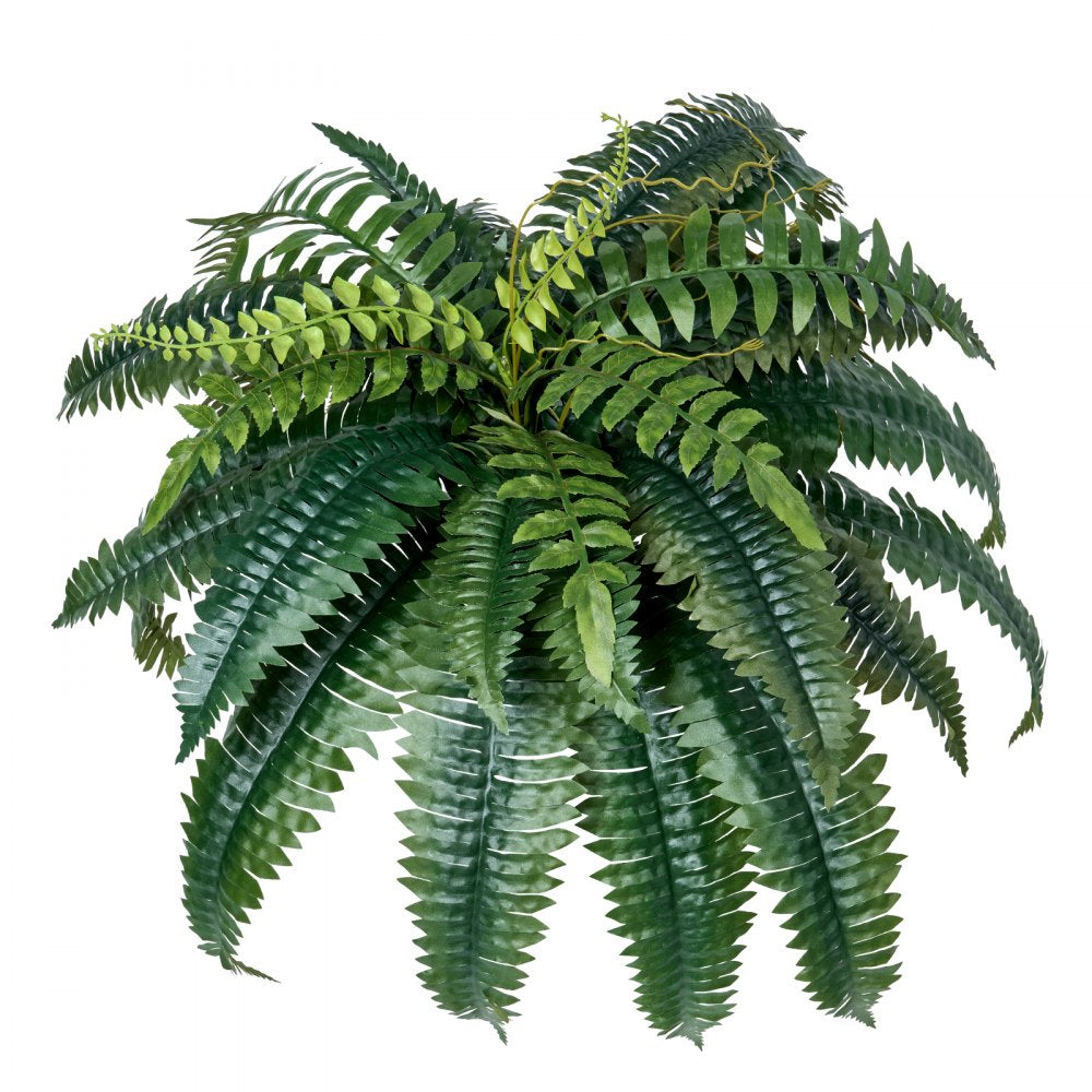 XH-G01 - Lush Artificial Boston Fern, 35 Branches, No Upkeep Needed