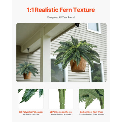 XH-G02 - 31-34" Lifelike Boston Fern for Indoor/Outdoor Decor