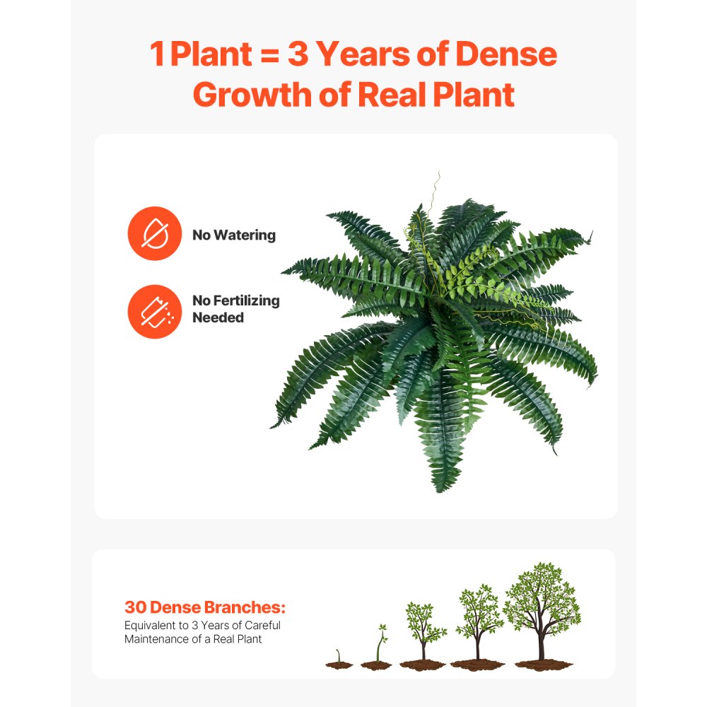 XH-G02 - 31-34" Lifelike Boston Fern for Indoor/Outdoor Decor