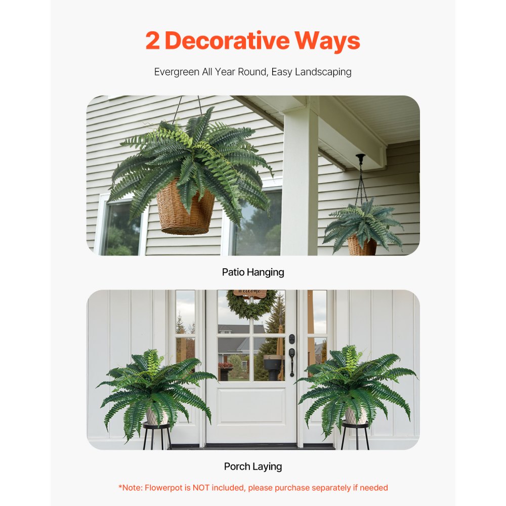 XH-G02 - 31-34" Lifelike Boston Fern for Indoor/Outdoor Decor