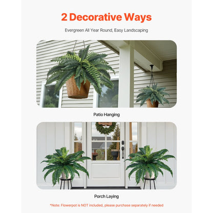 XH-G02 - 31-34" Lifelike Boston Fern for Indoor/Outdoor Decor