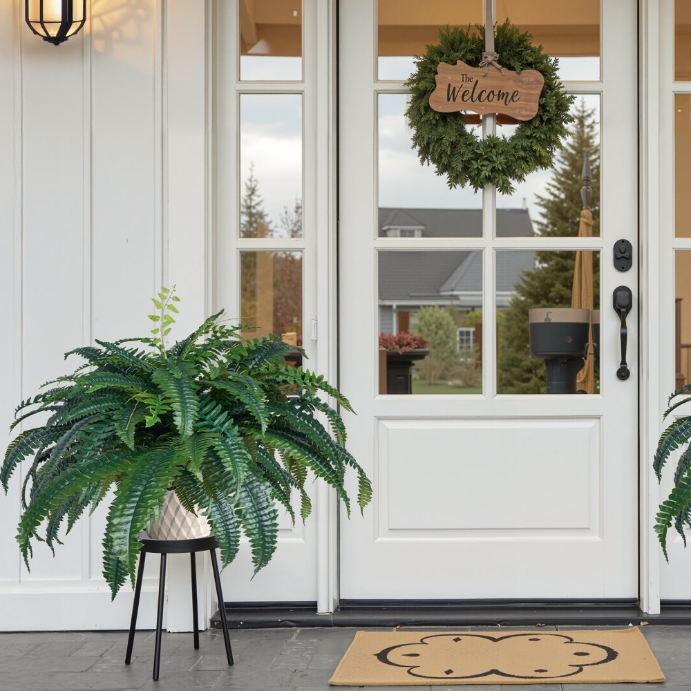 XH-G03 - 47 Inch Lush Faux Boston Fern for Indoor/Outdoor Decor