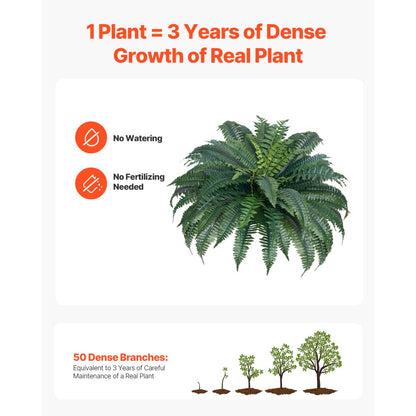 XH-G04 - Lifelike Artificial Boston Fern for Indoor/Outdoor Décor