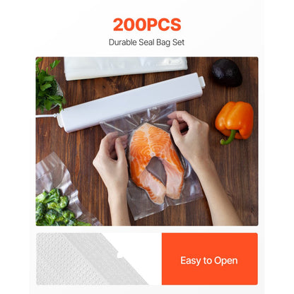HAVSB0003 - 200 PCS Non-BPA Vacuum Bags 8 x 12 Inch for Food Preservation