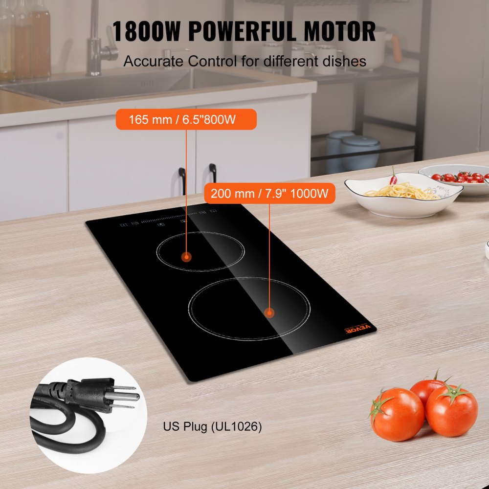 LT2V-39 - 20x11.6" VEVOR Electric Cooktop with Touch Control & Radiant Heat