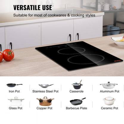 LT2V-39 - 20x11.6" VEVOR Electric Cooktop with Touch Control & Radiant Heat