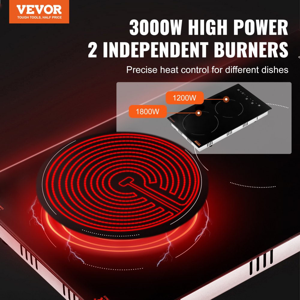 LT2V-38 - 20"x11.6" VEVOR Built-in Electric Stove with Touch Control