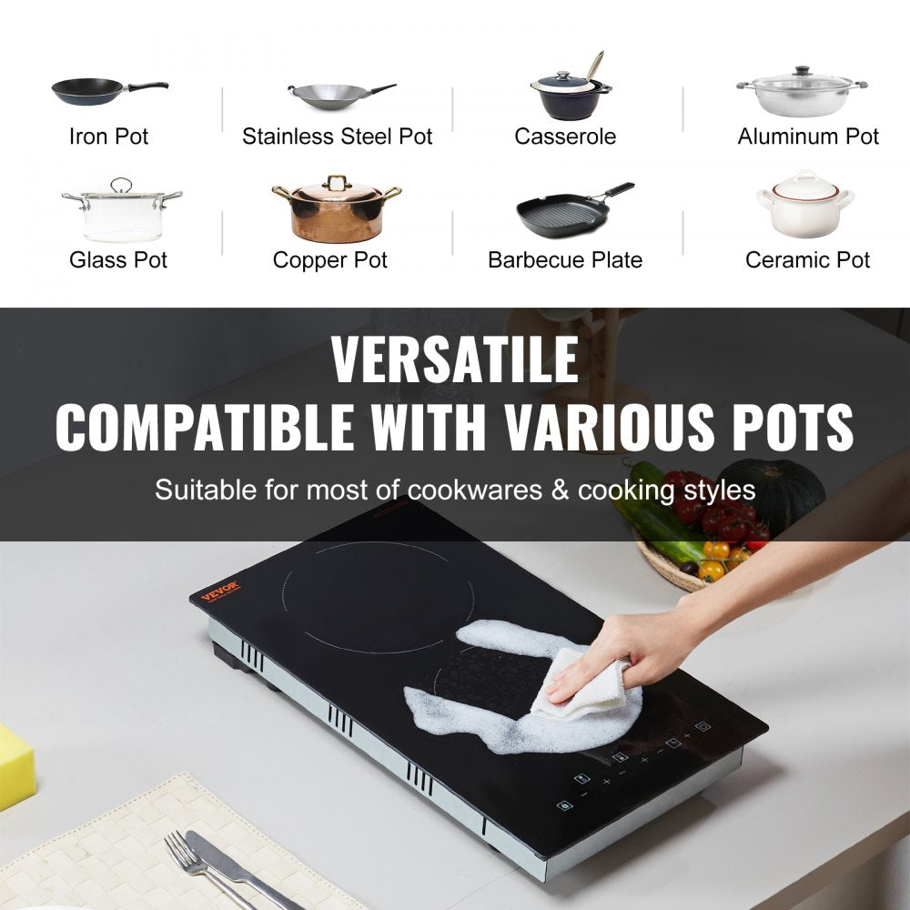 LT2V-38 - 20"x11.6" VEVOR Built-in Electric Stove with Touch Control