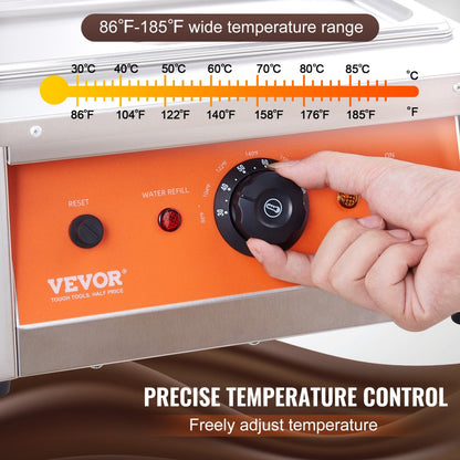 CS-4-US - VEVOR 2-Tank Chocolate Melting Machine with Precision Temperature Control