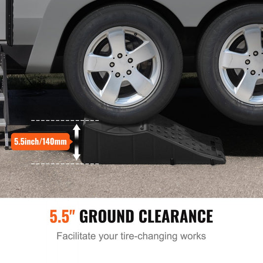 TS924 - Durable 5.5" Hydraulic Car Service Ramp, 20,000 lbs Capacity