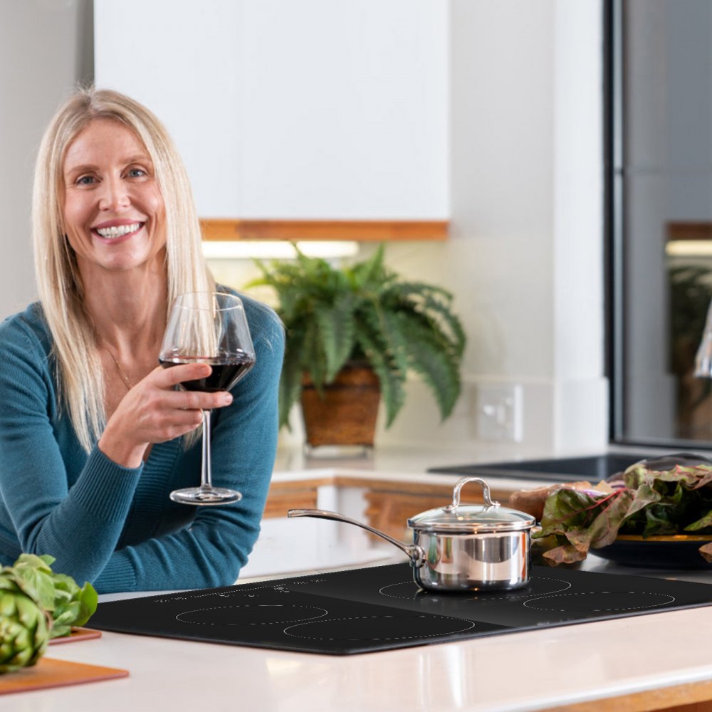 LT4-77 - 6000W Built-in Electric Cooktop with 4 Burners and Touch Control