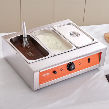 CS-3-US - 26.5 lbs Stainless Steel Chocolate Melting Pot with Precise Temperature Control