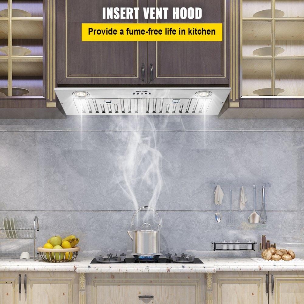 E70-27 - 30" 800CFM Stainless Steel Range Hood with 3 Fan Speeds